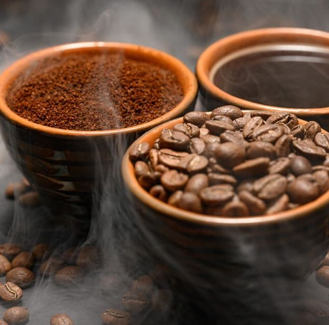 3 tipos de café: molido, en grano y líquido